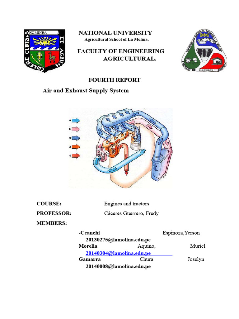 Air Supply System in Tractor Engines | PDF | Engines | Turbocharger