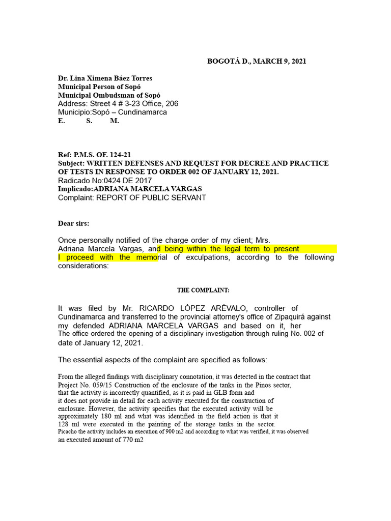 (V2) RESPONSE FORMULATION OF CHARGES | PDF | Justice | Crime & Violence