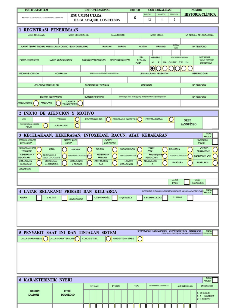 Formulir 008 MSP | PDF