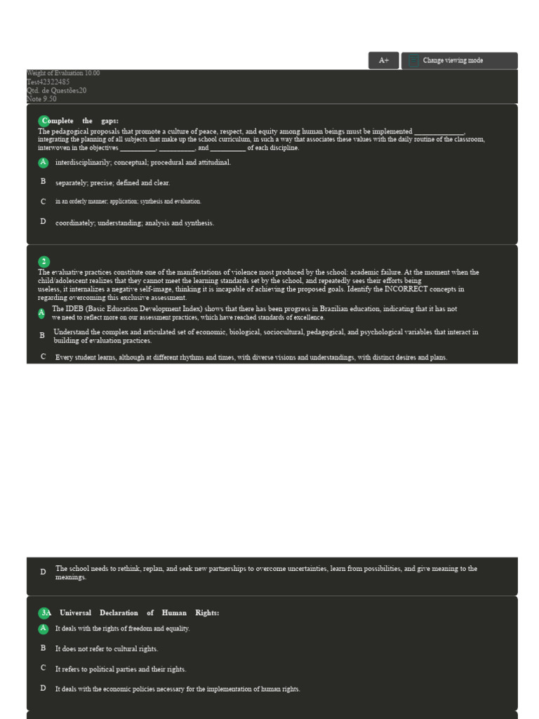 Discipline Assessment Answer Key Guide | PDF | Communication | Pedagogy