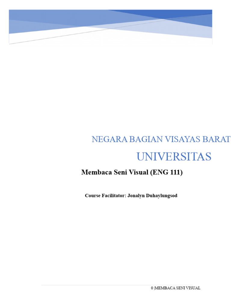 Membaca Seni Visual di Universitas | PDF