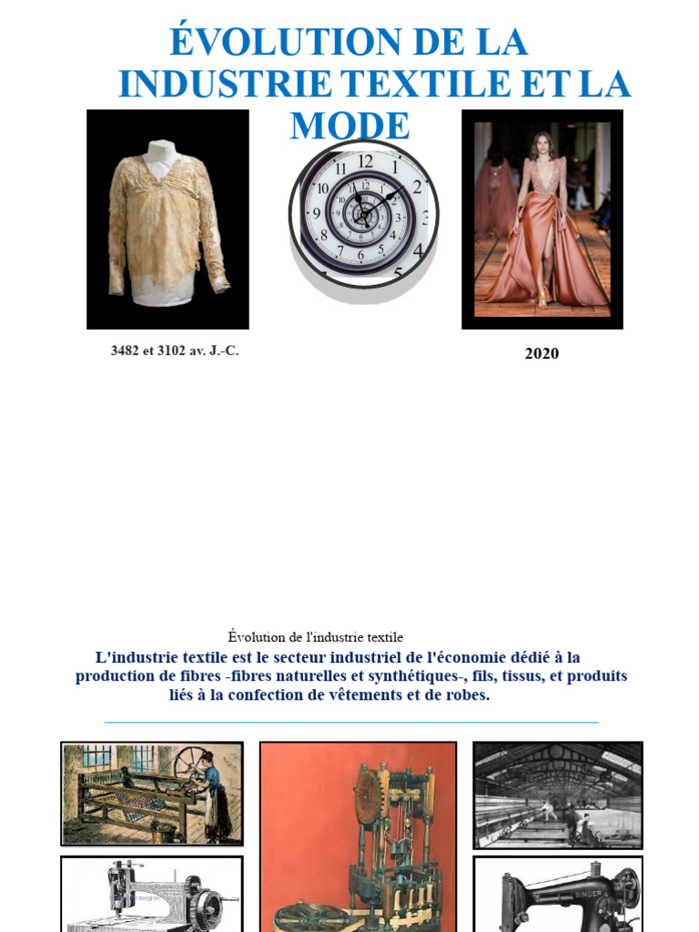 Évolution de l'industrie textile et mode | PDF | Les textiles ...