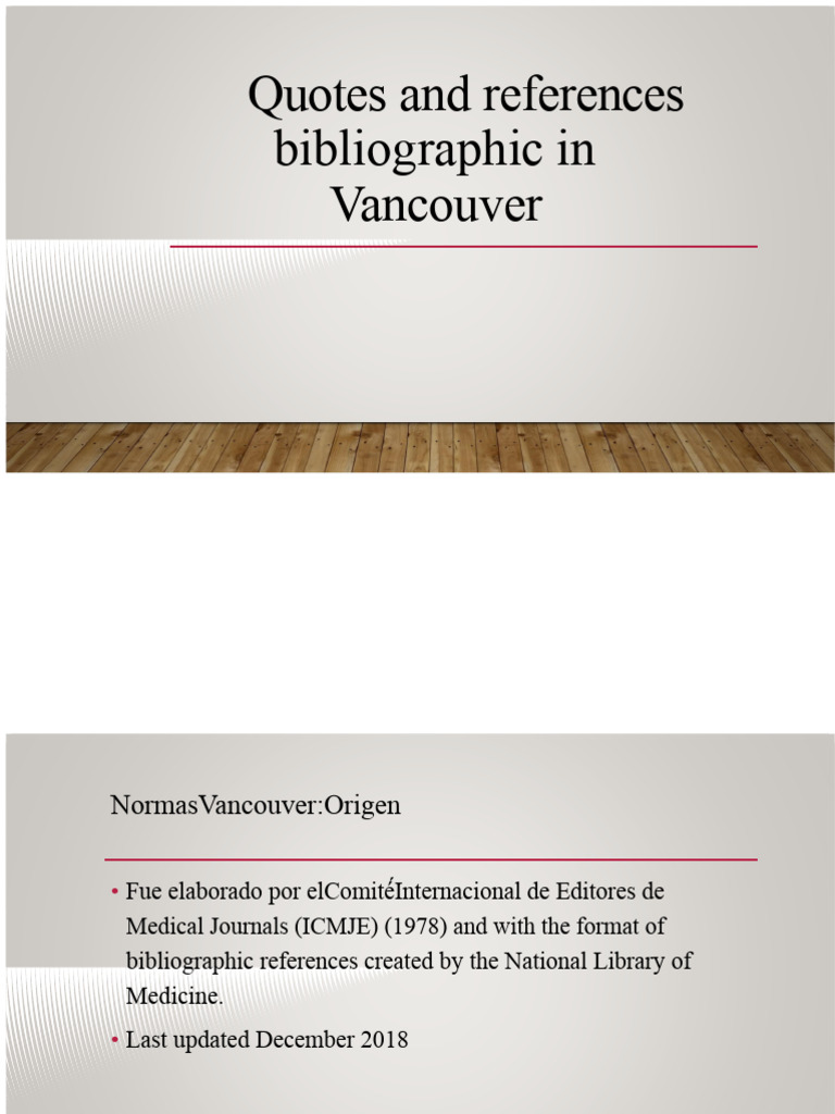 Vancouver Style Citation Guidelines | PDF | Citation | Publishing