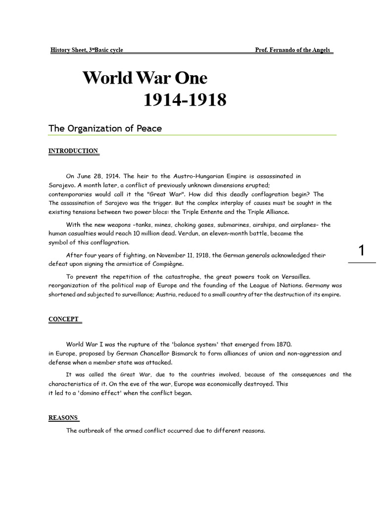 Causes and Consequences of WWI | PDF | World War I | Balkans