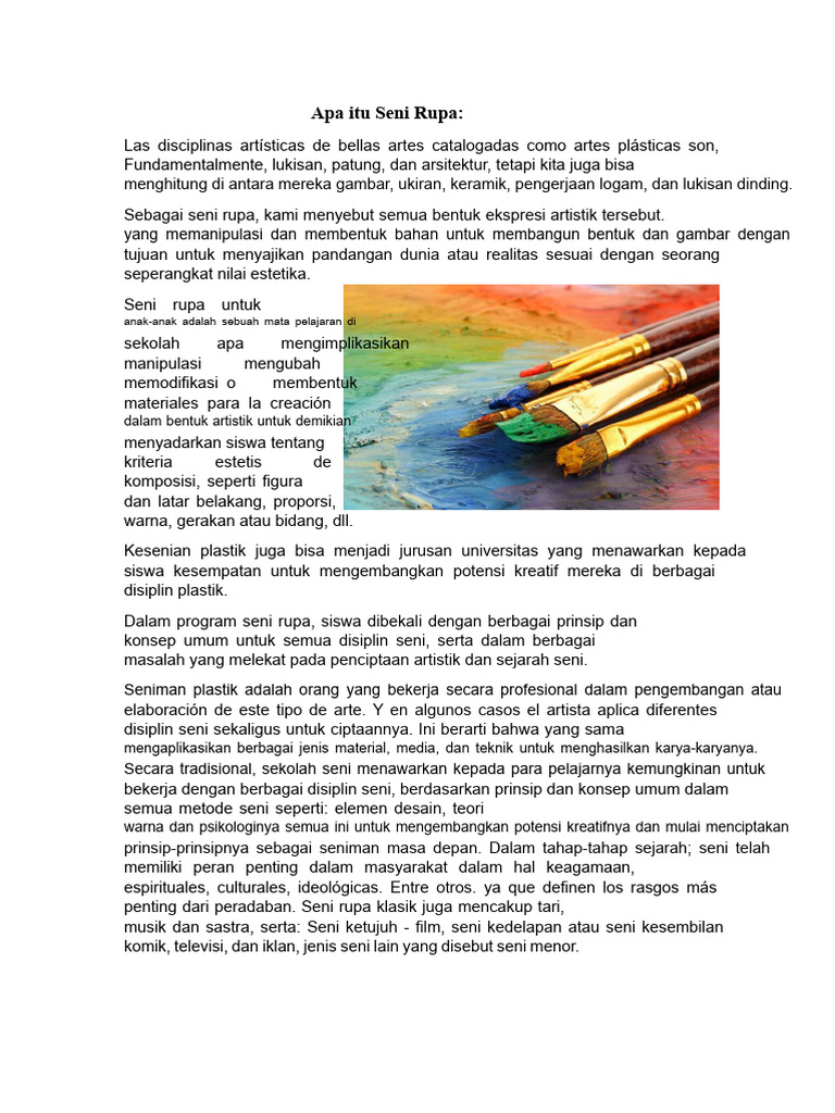 Apa itu Seni Rupa | PDF
