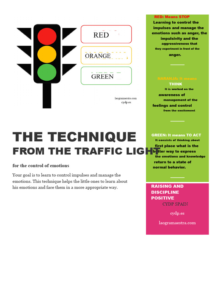 Traffic Light Technique for Emotion Control | PDF | Emotions | Anger