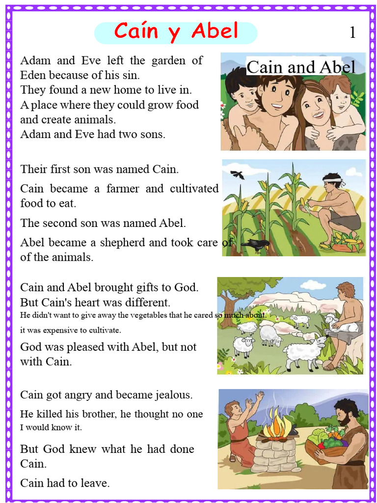 Cain and Abel: A Biblical Story Summary | PDF | Cain And Abel | Adam ...