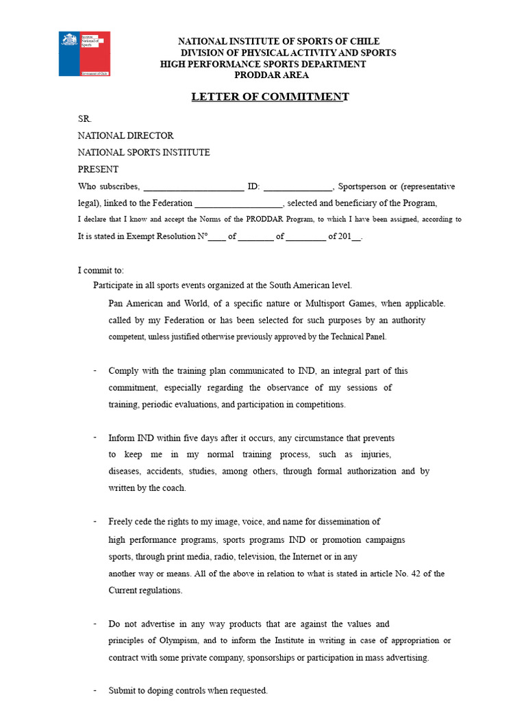PRODDAR Program Commitment Letter | PDF | Sports | Justice