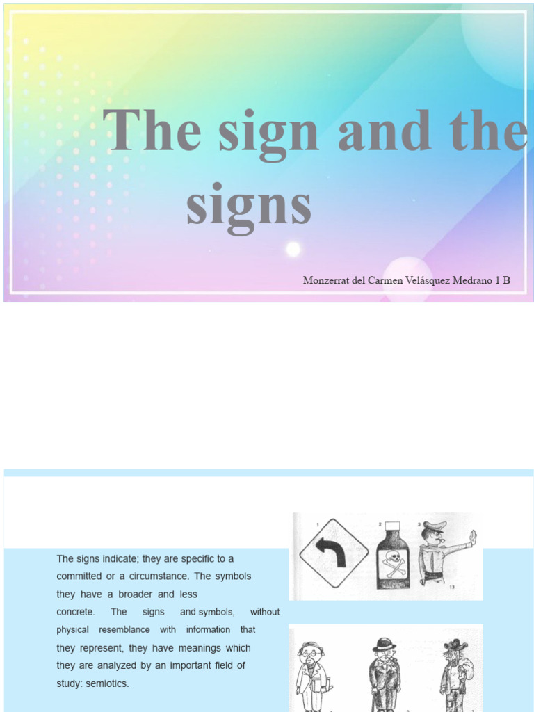Presentation of The Sign and The Signs | PDF