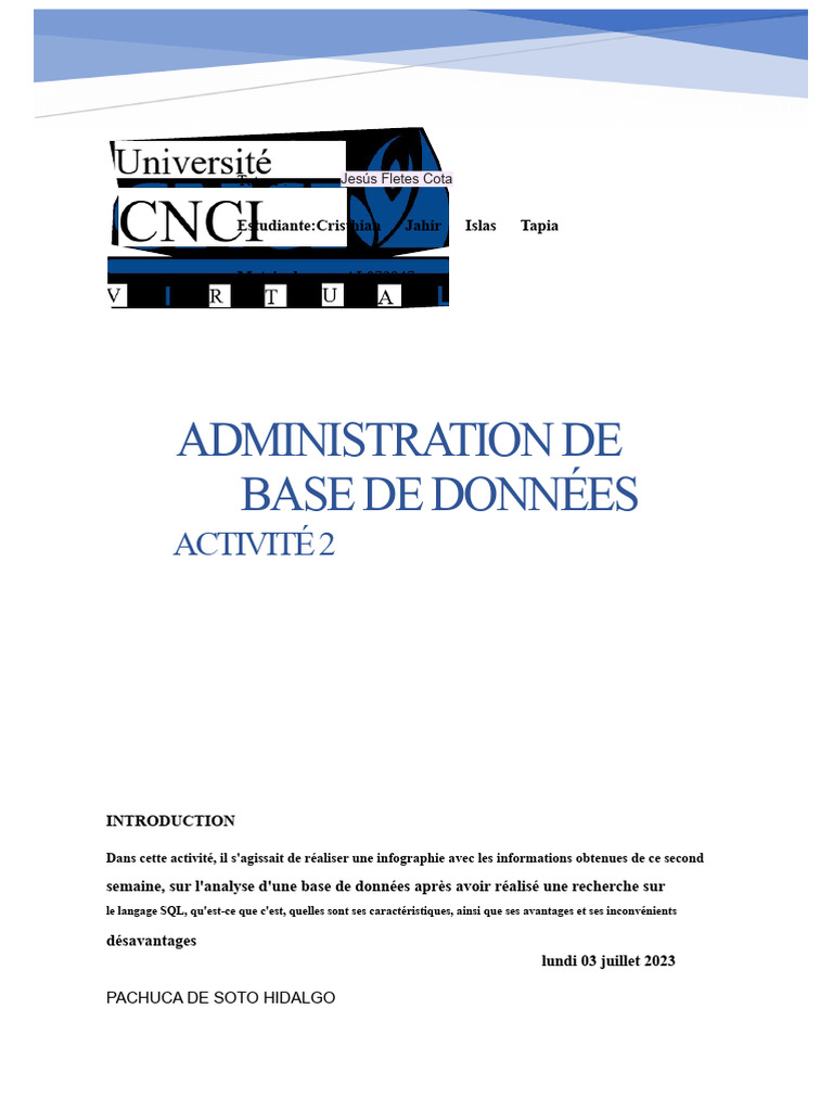 Introduction au langage SQL et ses enjeux | PDF | SQL | Bases de données