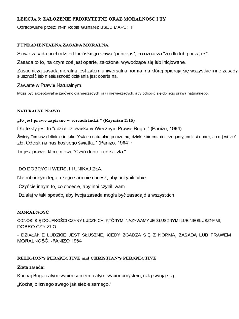 Lekcja 3 | PDF