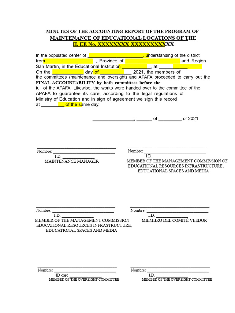 Final Accounting Report | PDF