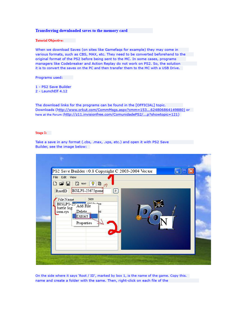 Transfer PS2 Saves to Memory Card Guide | PDF | Usb Flash Drive ...