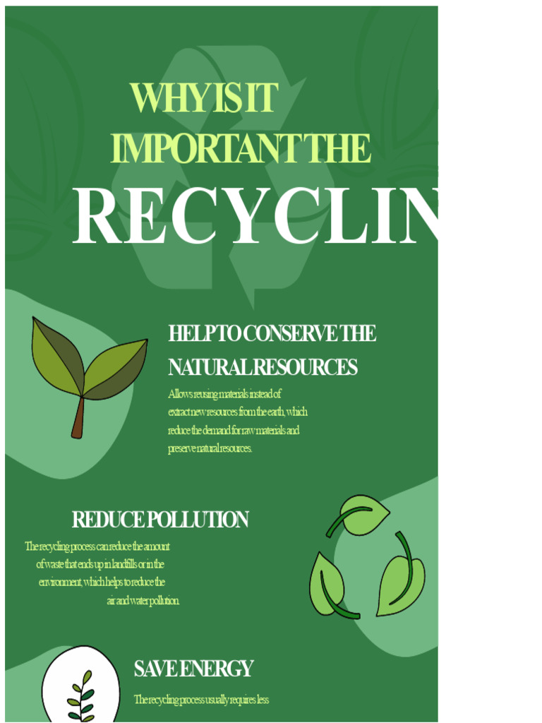 Infographic Reduce Waste Recycle Ecology Green Education | PDF