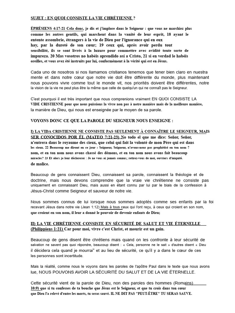 Comprendre la Vie Chrétienne | PDF | Jésus | Dieu