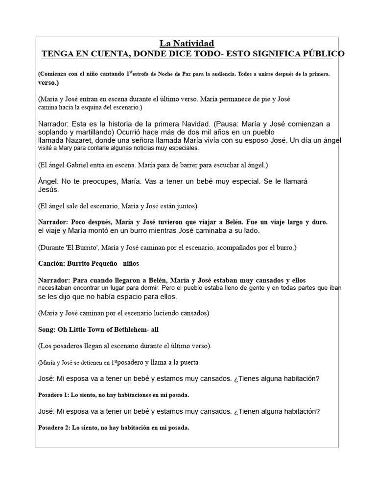 La Historia de la Primera Navidad | PDF | Natividad De Jesus | María ...