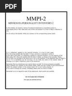 MMPI-2 Test Sample Questions PDF | PDF | Thought