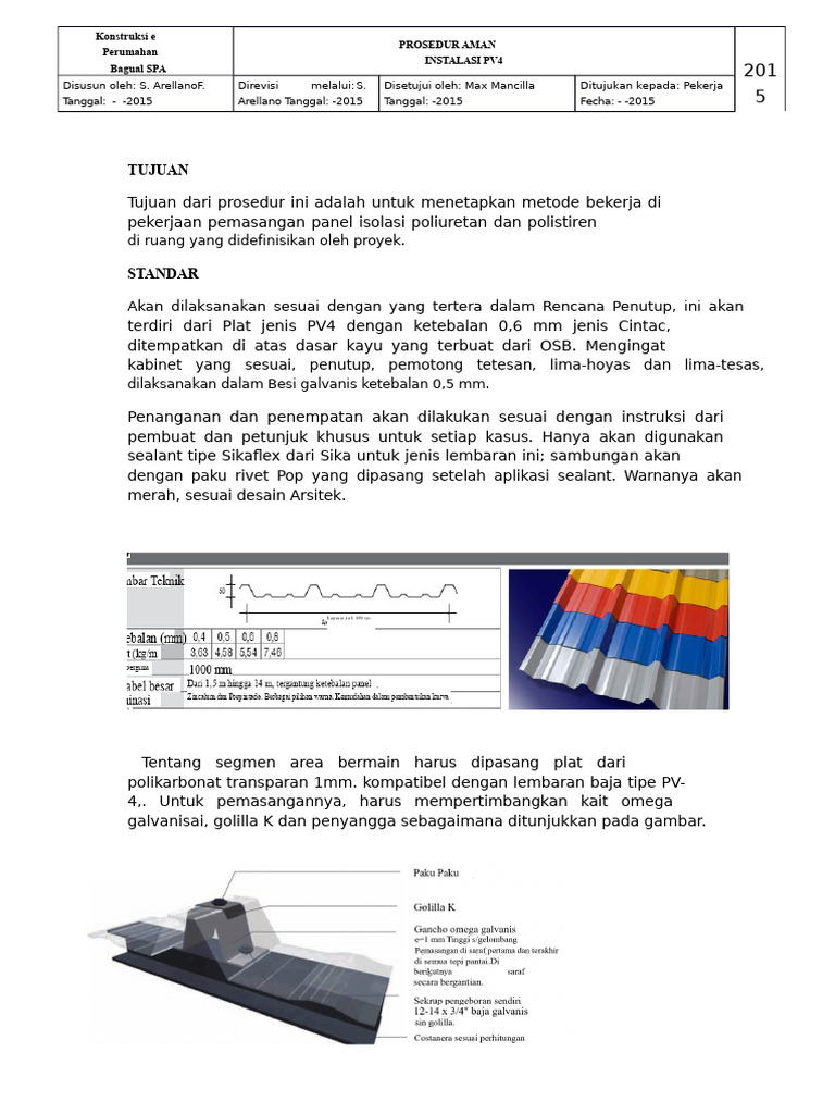 Prosedur Aman Instalasi Panel PV4 | PDF