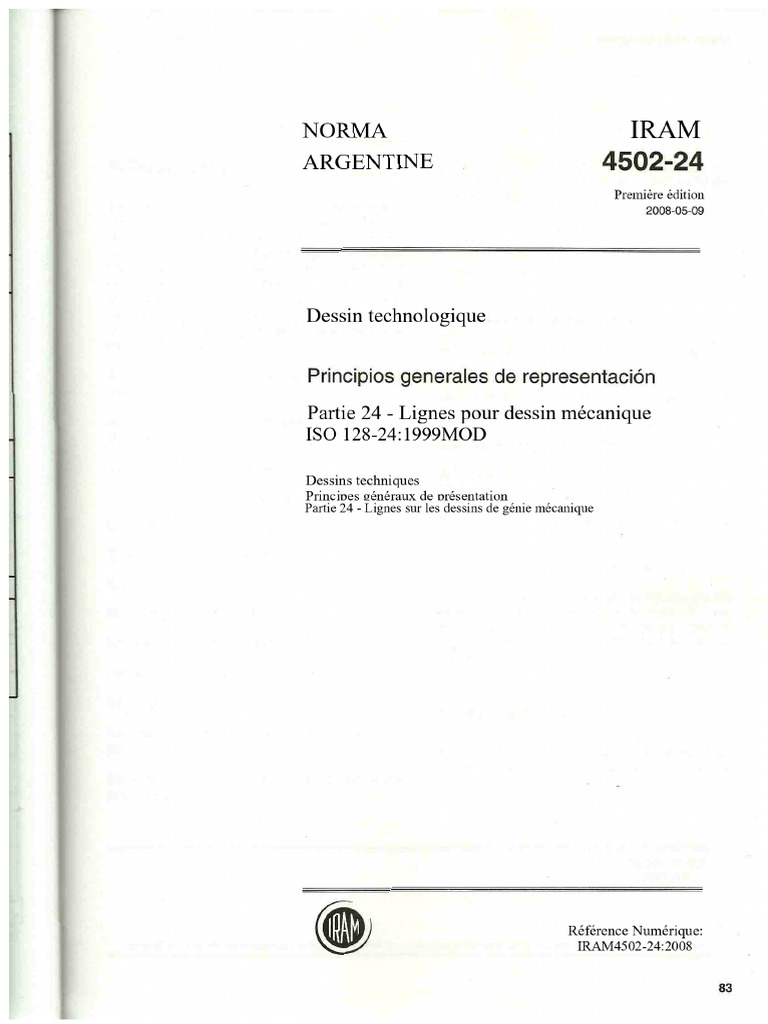 Normes Iram Types de Lignes Et Leur Application | PDF