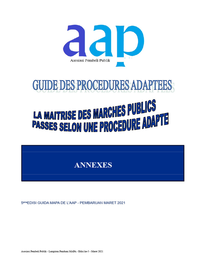 Annexes Guide Mapa Aap 03 2021 | PDF