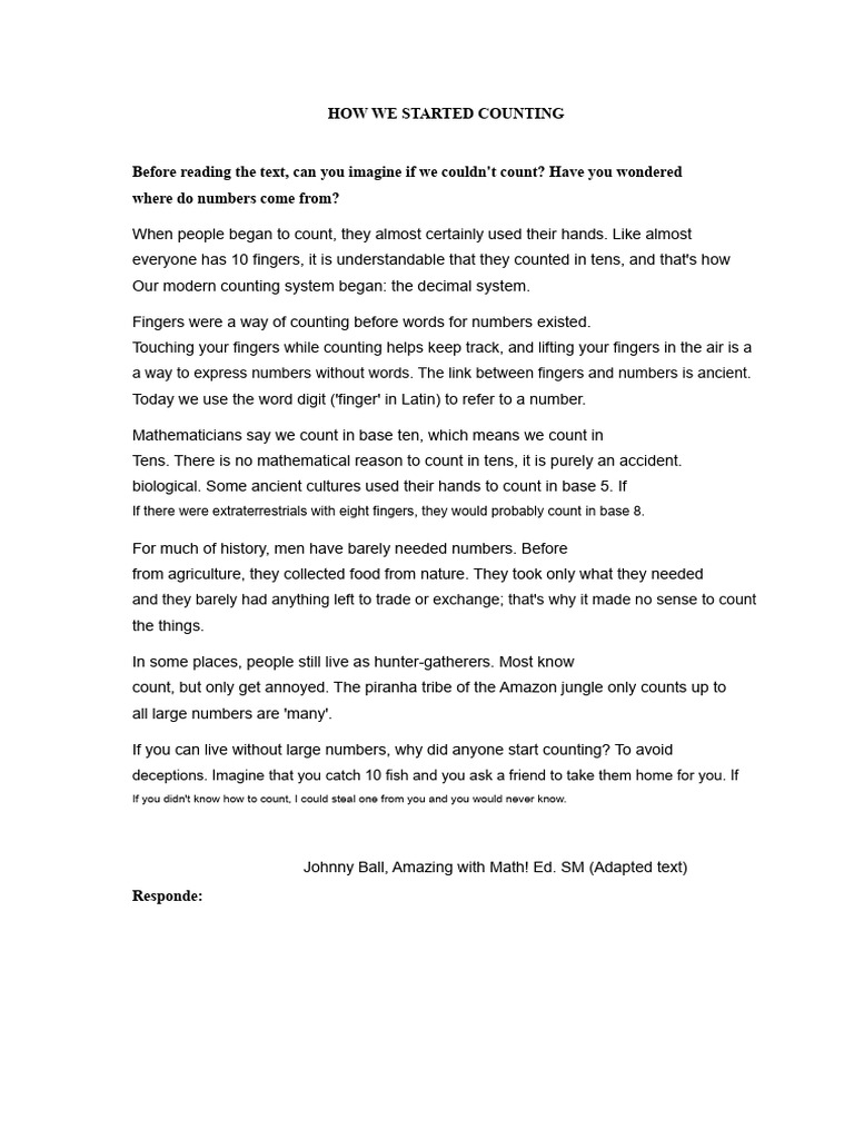 HOW WE STARTED TO COUNT | PDF | Decimal