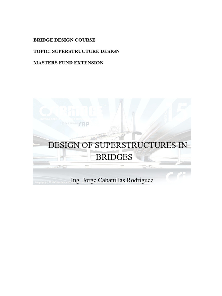 Superstructure Design in Bridge Engineering | PDF | Beam (Structure ...