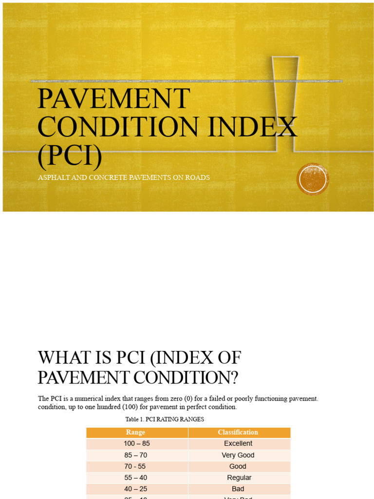 Understanding Pavement Condition Index (PCI) | PDF | Road Surface ...