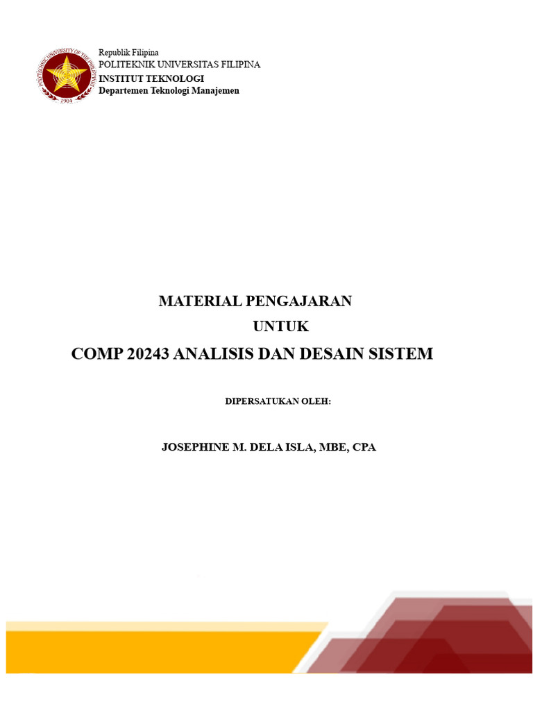 Comp 20243 Analisis Dan Desain Sistem | PDF