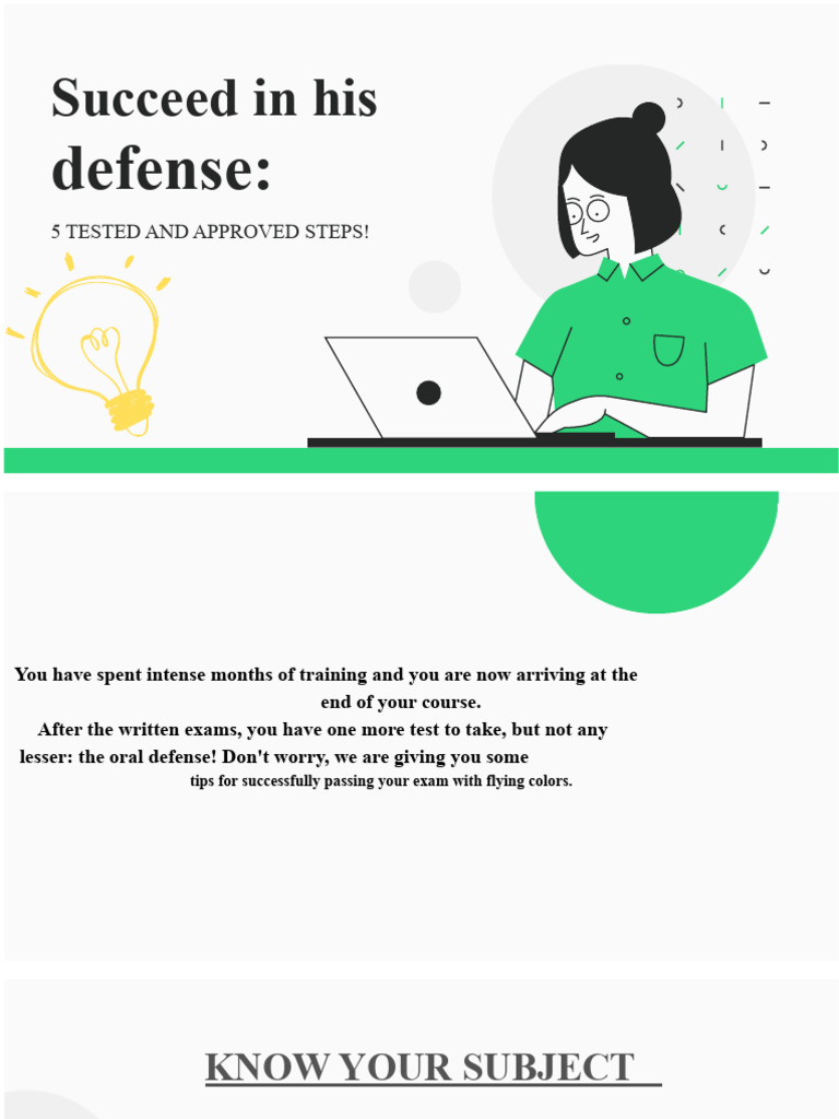 5 Steps to Ace Your Oral Defense | PDF | Public Speaking | Learning