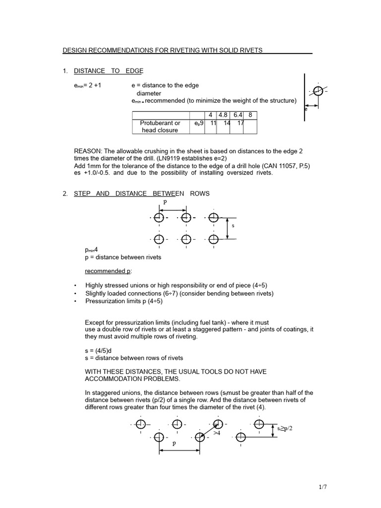 Solid Rivet Design Guidelines | PDF | Rivet | Mechanical Engineering