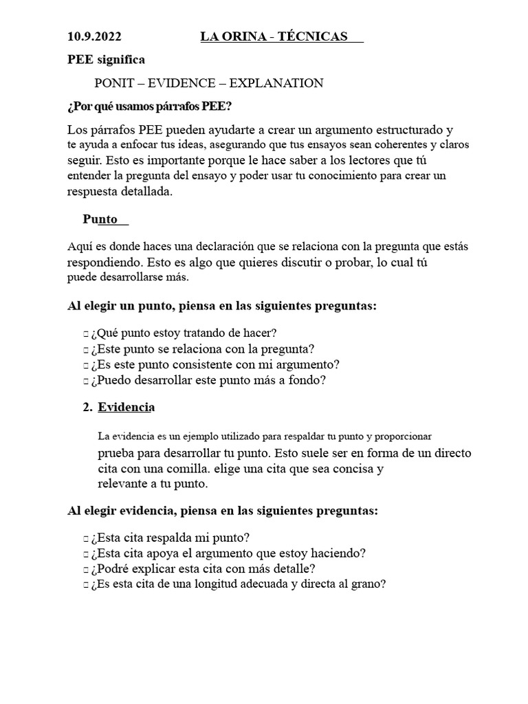 Técnicas PEE para Ensayos Efectivos | PDF