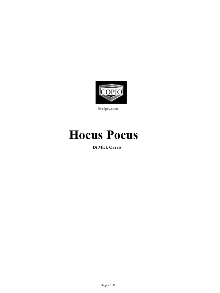 Hocus Pocus | PDF