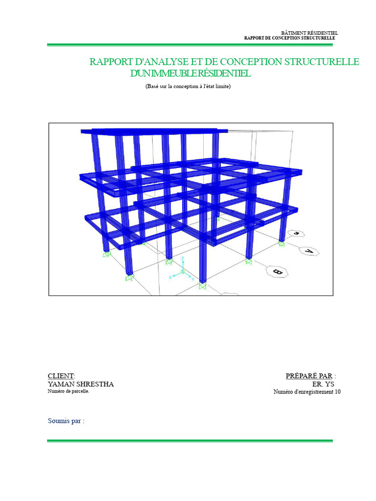 Rapport de Conception Structurelle PDF | PDF | Béton armé | Ingénierie ...