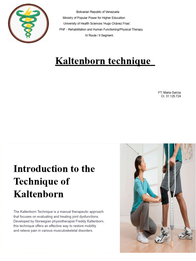 Kaltenborn Technique for Joint Dysfunction | PDF | Joint | Physical Therapy
