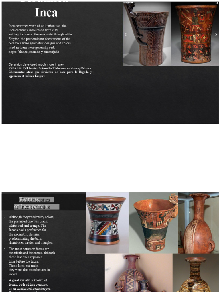 Inca Ceramics | PDF | Pottery | Inca Empire