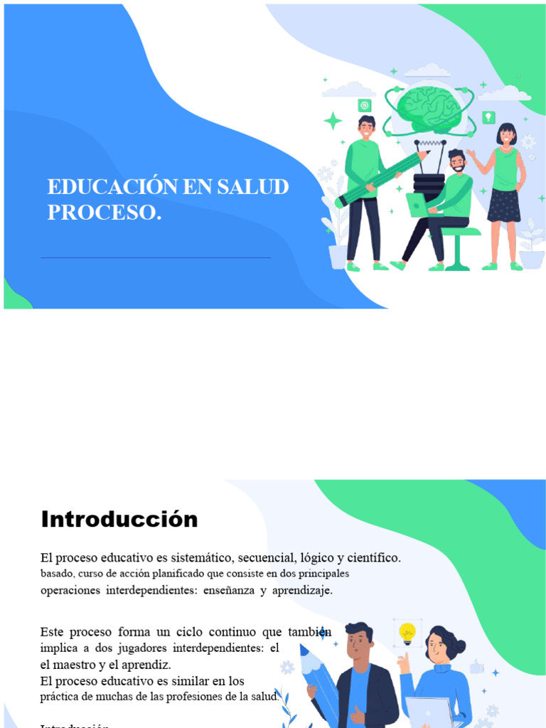 Proceso Educativo en Salud y Aprendizaje | PDF | Aprendizaje | Evaluación
