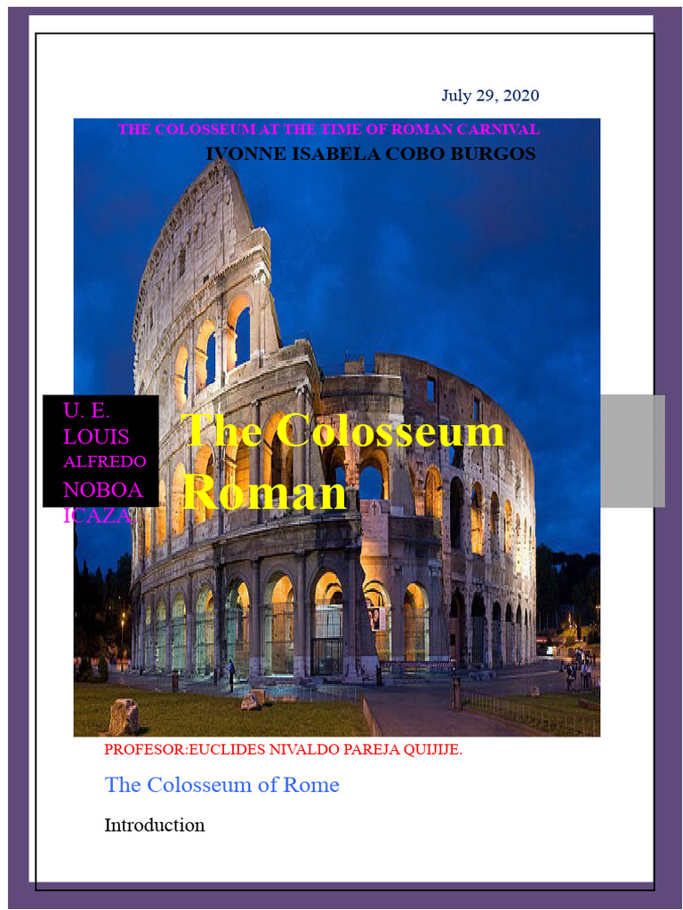 The Colosseum: Rome's Architectural Marvel | PDF | Gladiator