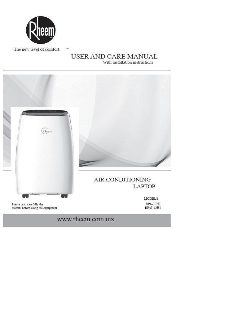 Air Conditioner User Manual & Installation Guide | PDF | Air ...