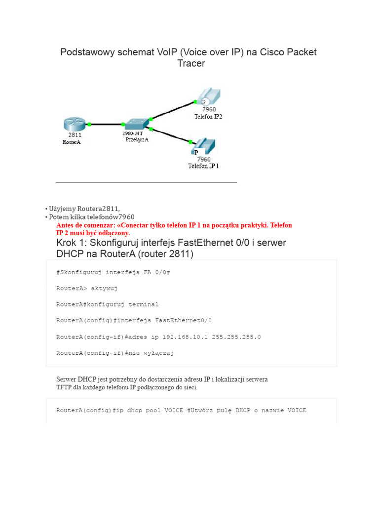 Podstawowy Schemat VoIP | PDF