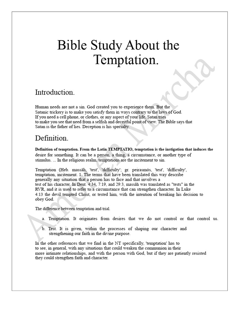 Understanding Biblical Temptation | PDF | Satan | Serpents In The Bible