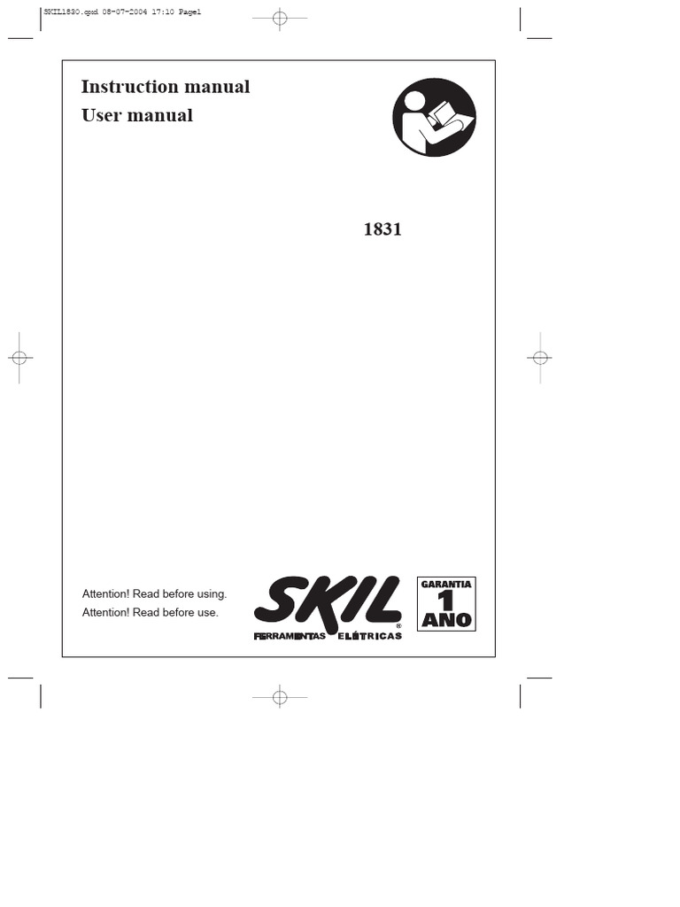 SKIL 1831 Router User Manual | PDF | Electrical Connector | Nut (Hardware)
