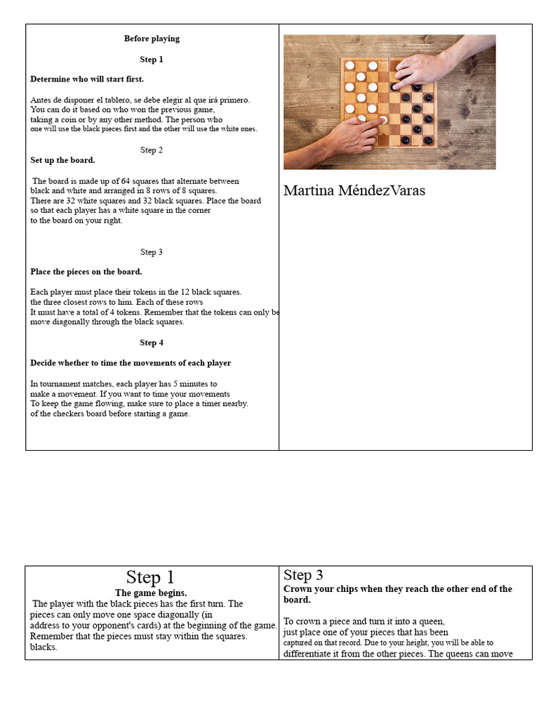 How to Play Checkers: Step-by-Step Guide | PDF | Board Games | Abstract ...