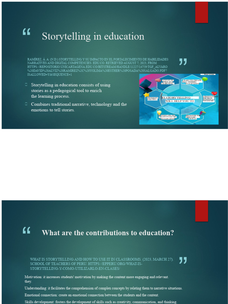 Storytelling in Education | PDF | Storytelling | Narrative