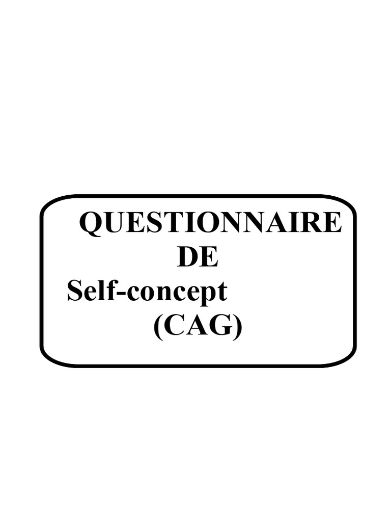 Self-Concept Questionnaire for Students | PDF | Self Concept | Self Esteem