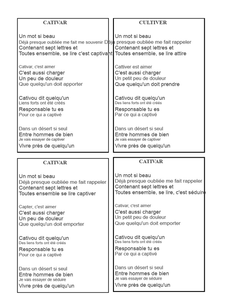 Cativar : L'art de captiver et aimer | PDF