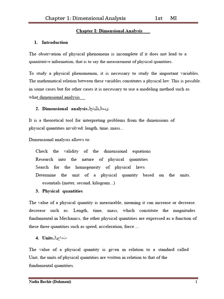 Dimensional Analysis in Physics | PDF | Quantity | Physical Phenomena