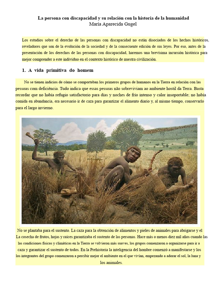 Historia de la Discapacidad en la Humanidad | PDF | Naciones Unidas ...