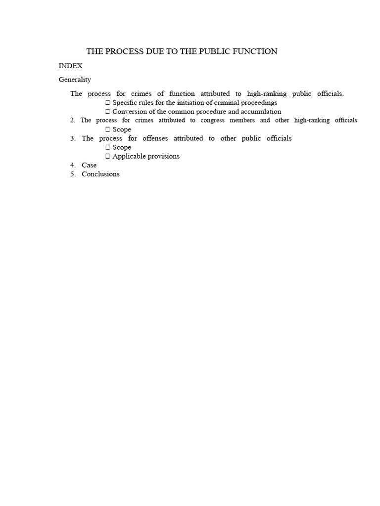 The Process Due to the Public Function | PDF | Prosecutor | Impeachment