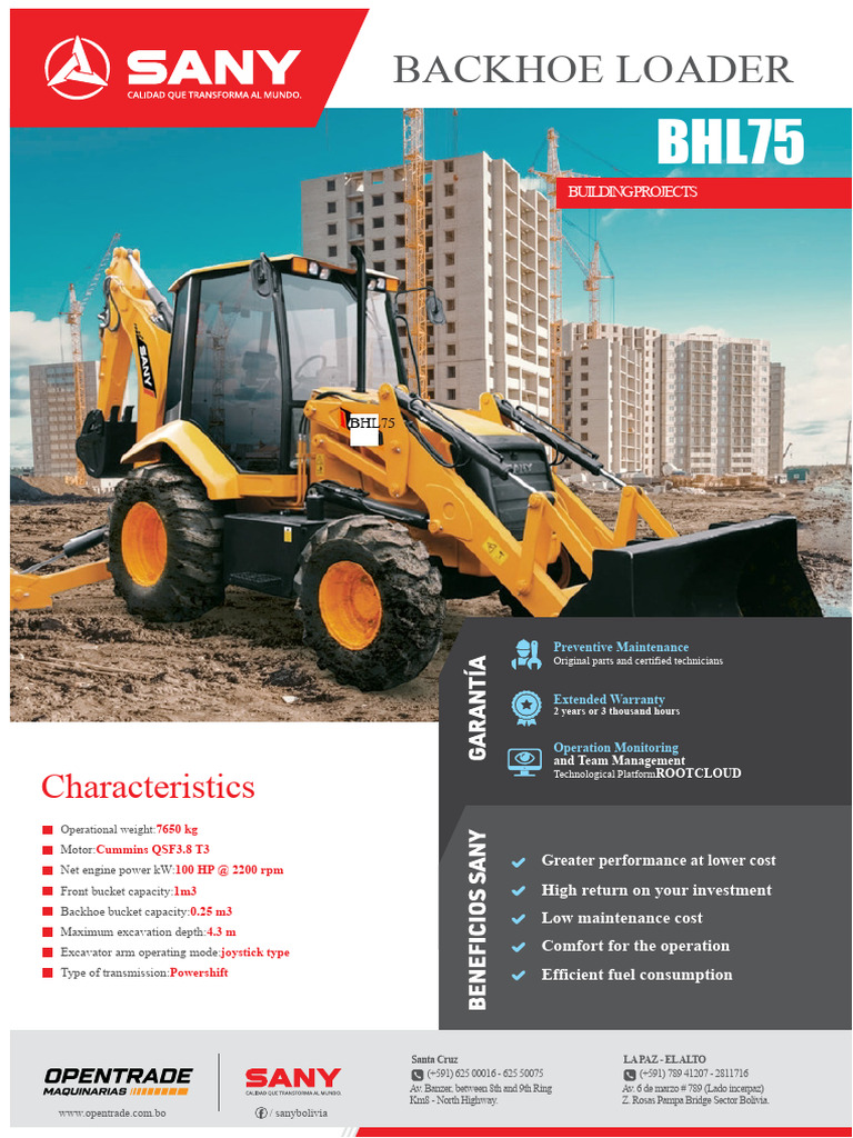 BACKHOE_BHLA75 | PDF | Gear | Loader (Equipment)