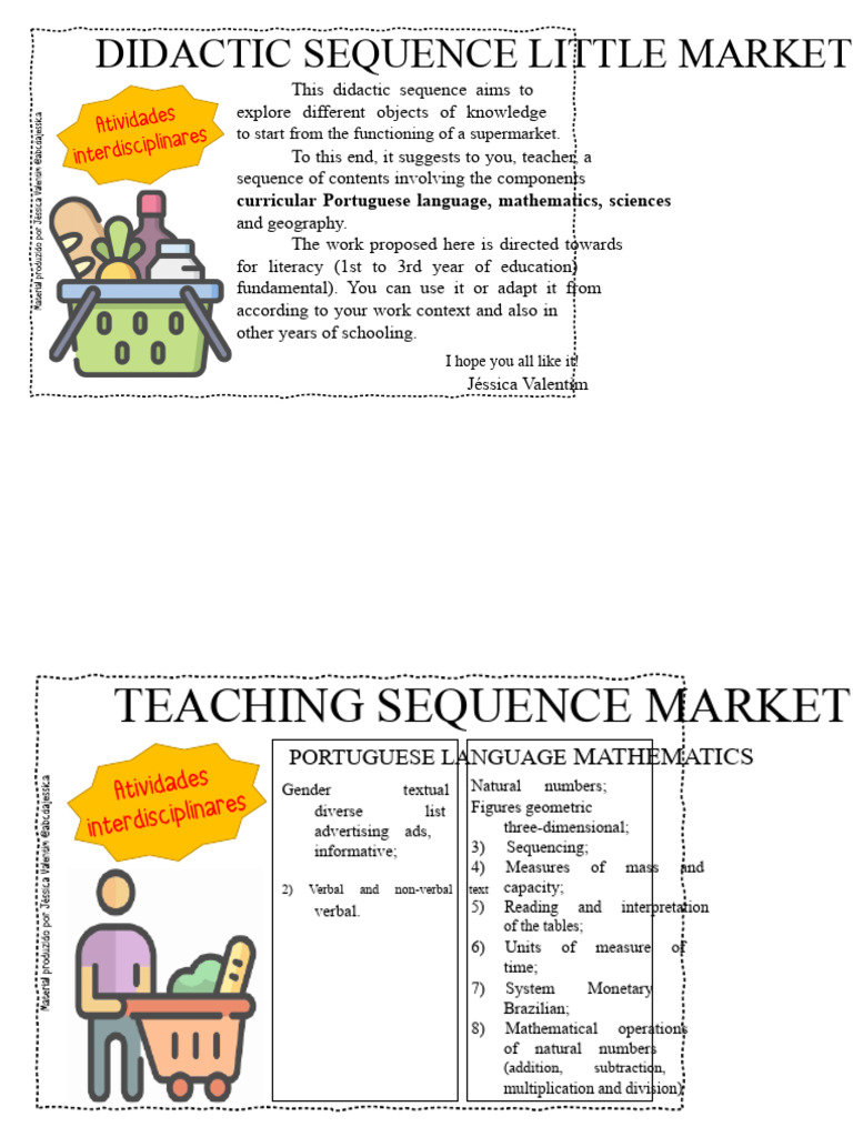 Didactic Sequence for Supermarket Learning | PDF | Geography | Cognition
